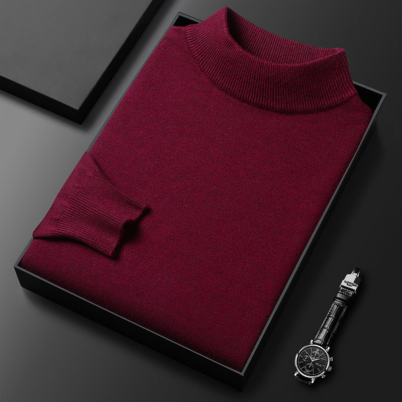 Ryan Men's Knit Sweater – Soft Warm Mock Neck Pullover for Winter