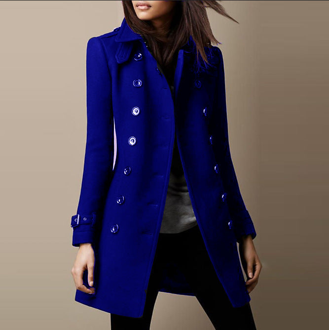 Lucille Women's Long Wool Coat – Elegant Warm Premium Winter Overcoat