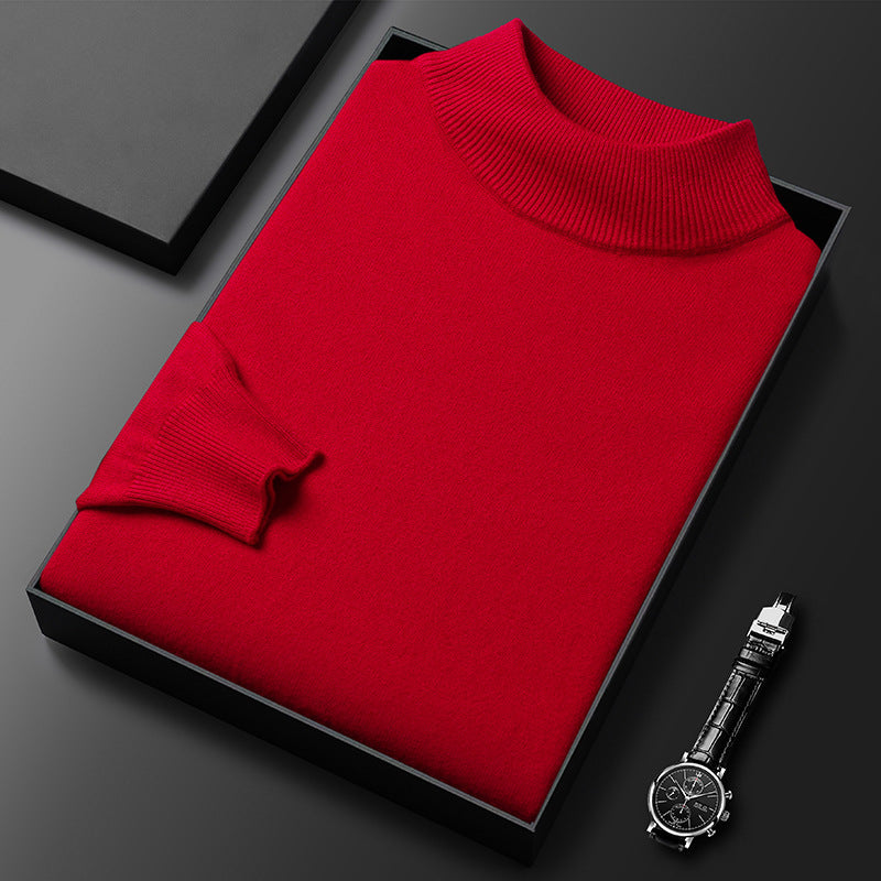 Ryan Men's Knit Sweater – Soft Warm Mock Neck Pullover for Winter