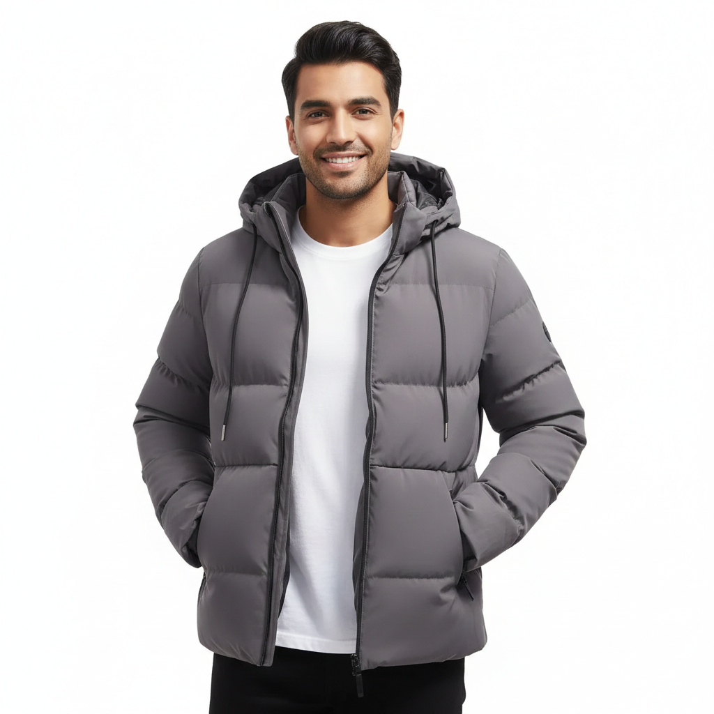 Olie Men's Hooded Winter Parka – Waterproof Windproof Puffer Jacket