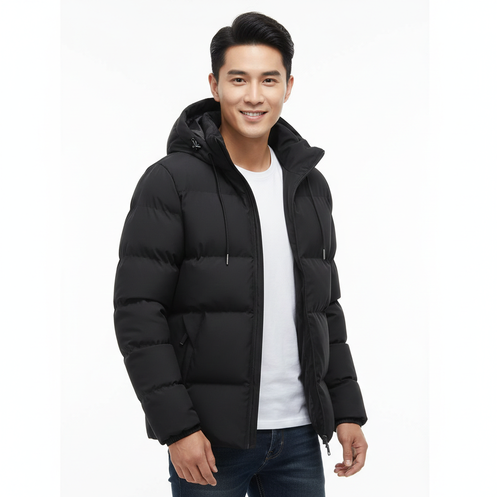 Olie Men's Hooded Winter Parka – Waterproof Windproof Puffer Jacket