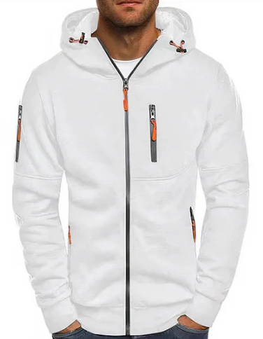Ealdred Men’s Zip-Up Hoodie – Cotton Blend Hooded Sweatshirt with Adjustable Hood