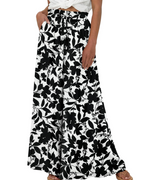 Layla Women’s Cotton Palazzo Pants – High Waist Wide Leg Drawstring Trousers