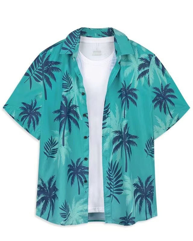 Ethan Men’s Hawaiian Shirt – Short Sleeve Tropical Button Down Vacation Shirt