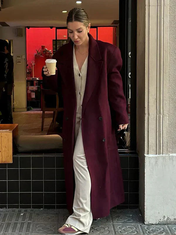 Vivian Women's Wool Coat – Structured Elegant Warm Winter Overcoat