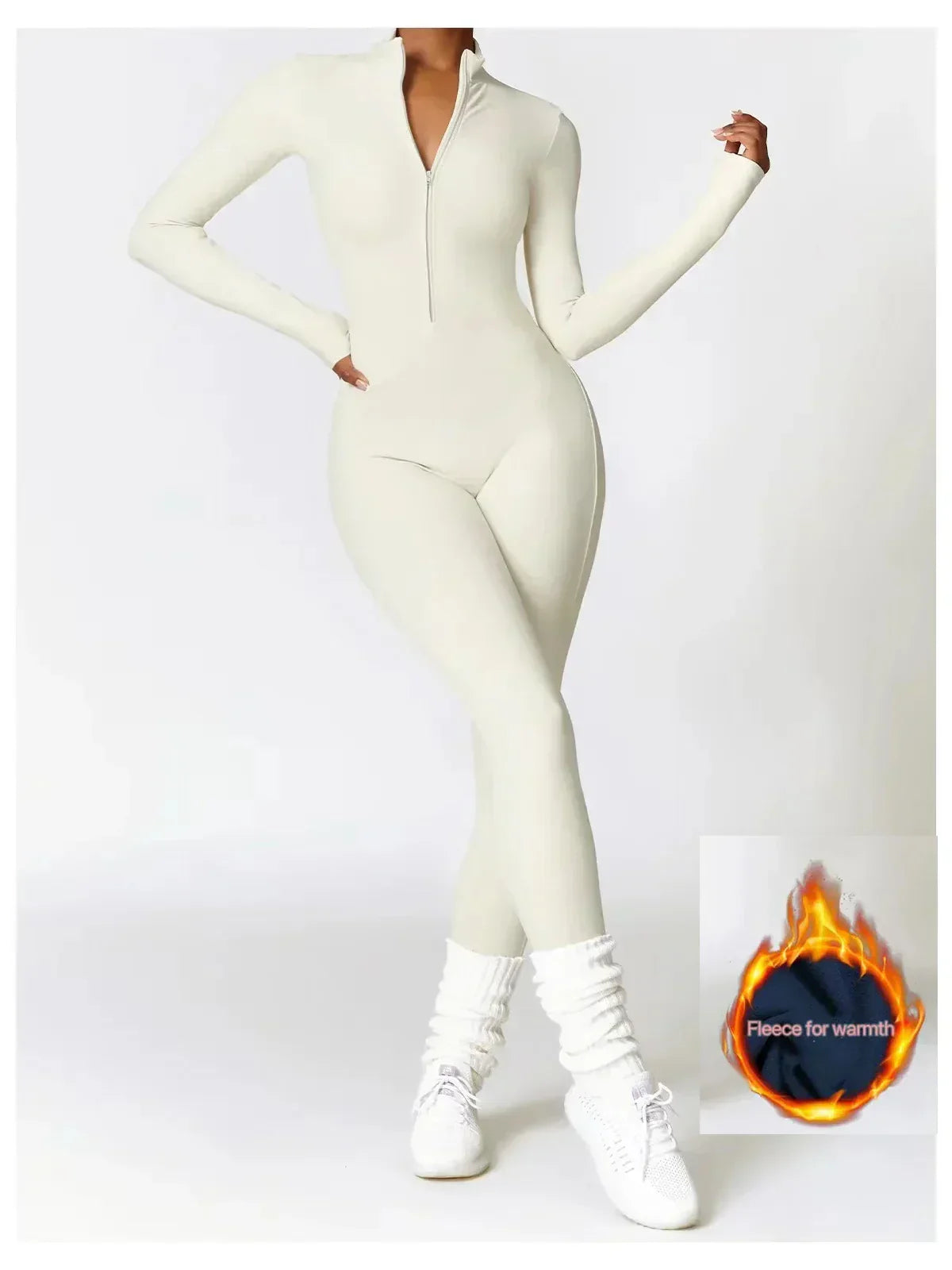 Eya Women's Winter Jumpsuit – Fleece Lined Stretch Outdoor Activewear Suit