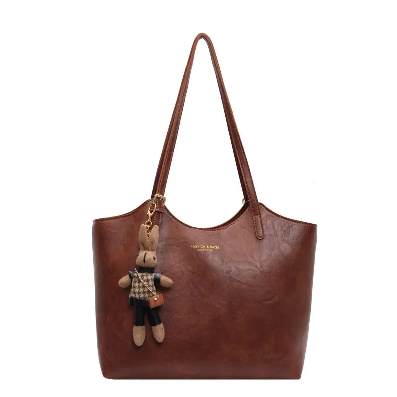 Emma Women’s Tote Bag – Vintage Vegan Leather Shopper with Spacious Elegant Design