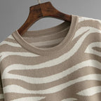 Delaney Women's Cashmere Set – Zebra Print Fitted Casual Lounge Outfit