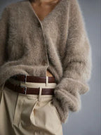 Ella Women's Cashmere Cardigan – Oversized Soft Breathable Elegant Knit