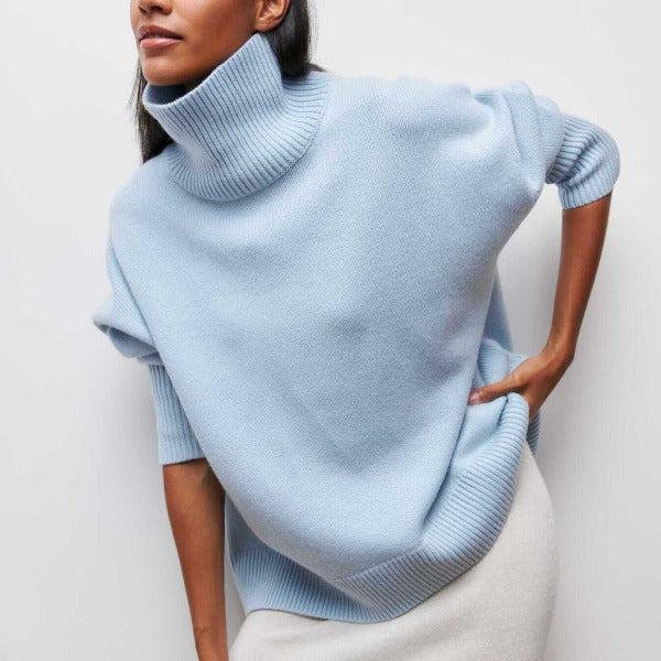 Camille Women's Winter Sweater – Soft Knit Relaxed Fit Chic Pullover