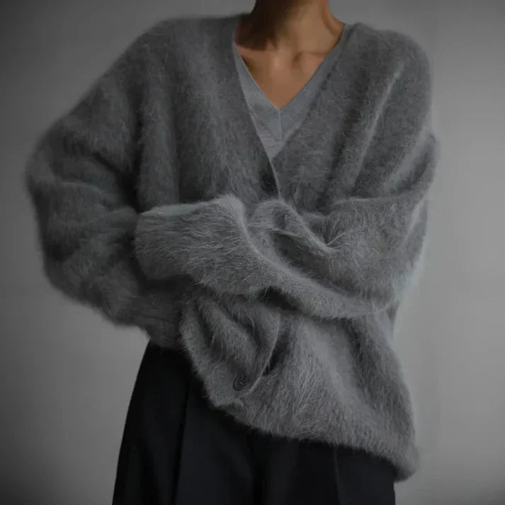 Ella Women's Cashmere Cardigan – Oversized Soft Breathable Elegant Knit