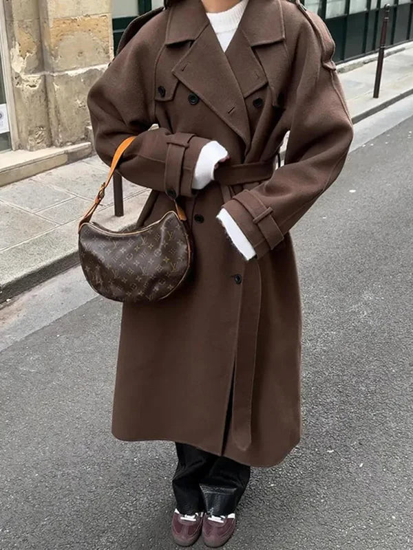 Vivian Women's Wool Coat – Structured Elegant Warm Winter Overcoat