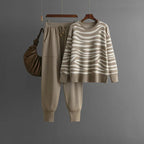 Delaney Women's Cashmere Set – Zebra Print Fitted Casual Lounge Outfit