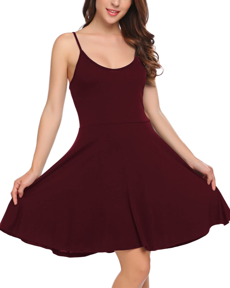 Hailey Women's Floral Sundress – V-Neck A-Line Dress with Adjustable Straps