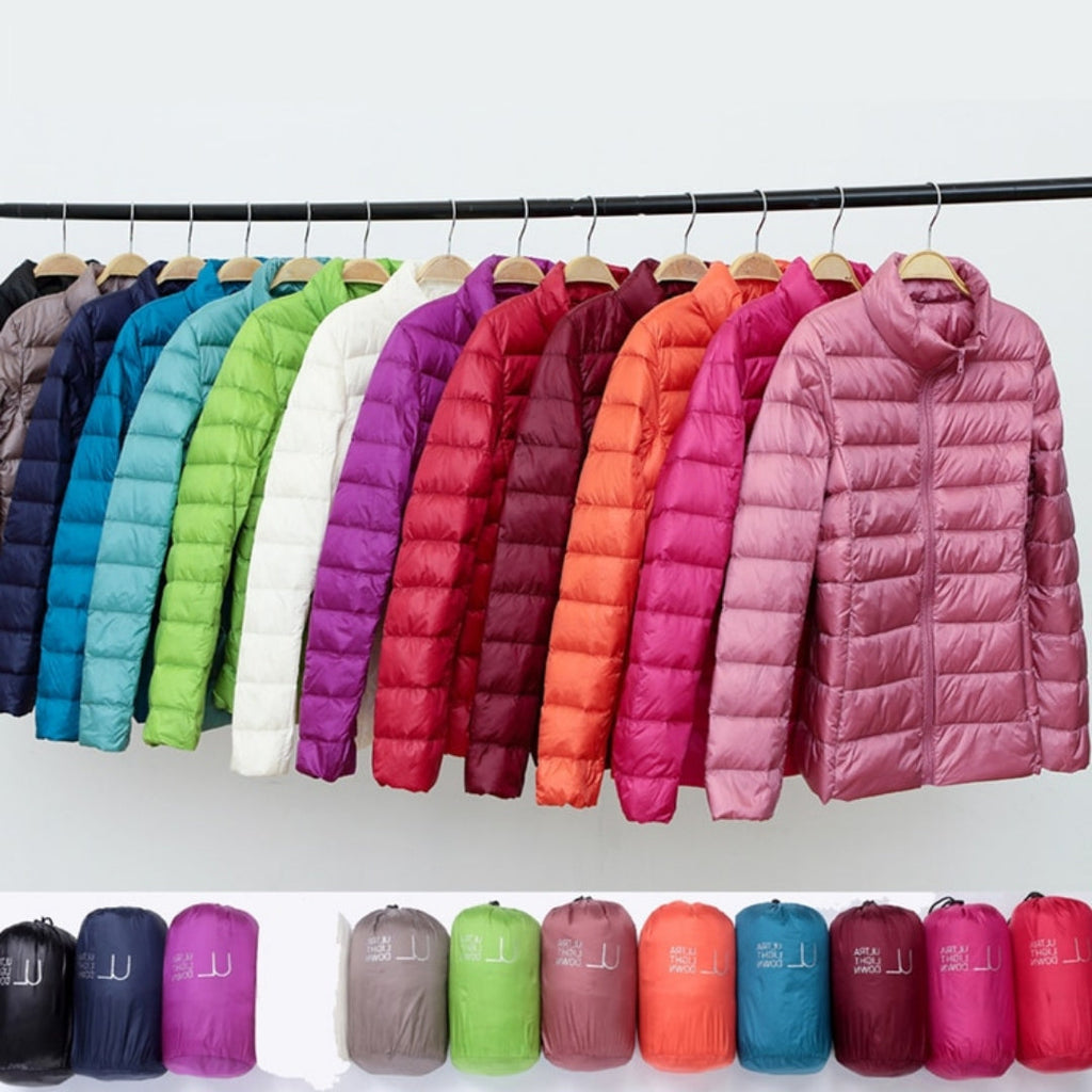 Aurora Women's Lightweight Jacket – Water-Resistant Packable Pleated Coat