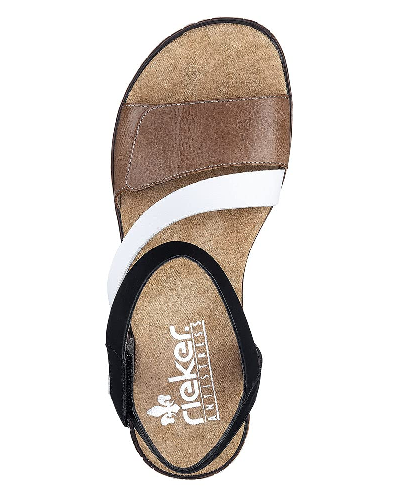 Adeline Women’s Wedge Sandals – Faux Leather Soft Footbed Summer Shoes