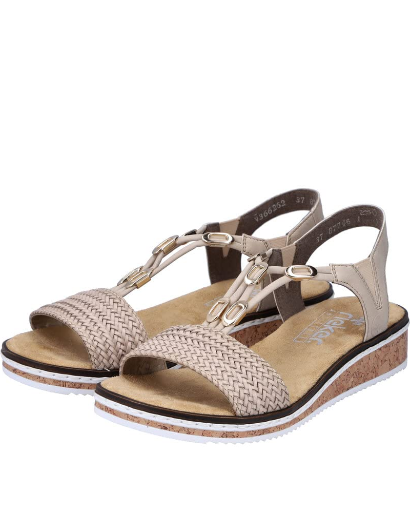 Evelyn Women’s Wedge Sandals – Faux Leather Strappy Shoes with Soft Insole