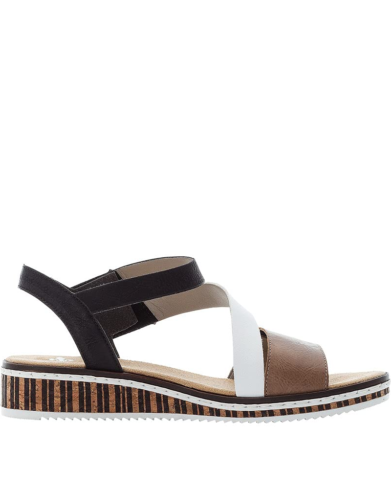 Adeline Women’s Wedge Sandals – Faux Leather Soft Footbed Summer Shoes