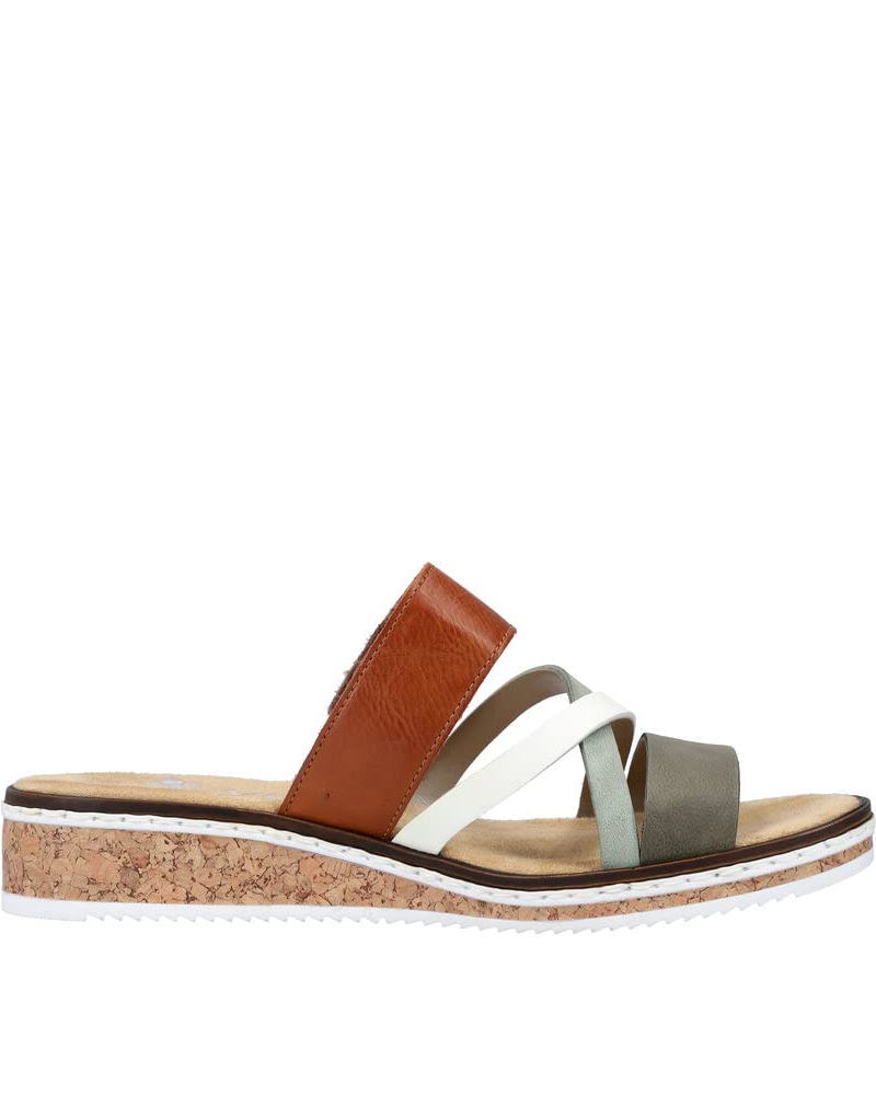 Tessa Women’s Wedge Mules – Faux Leather Slip-On Sandals with Soft Insole
