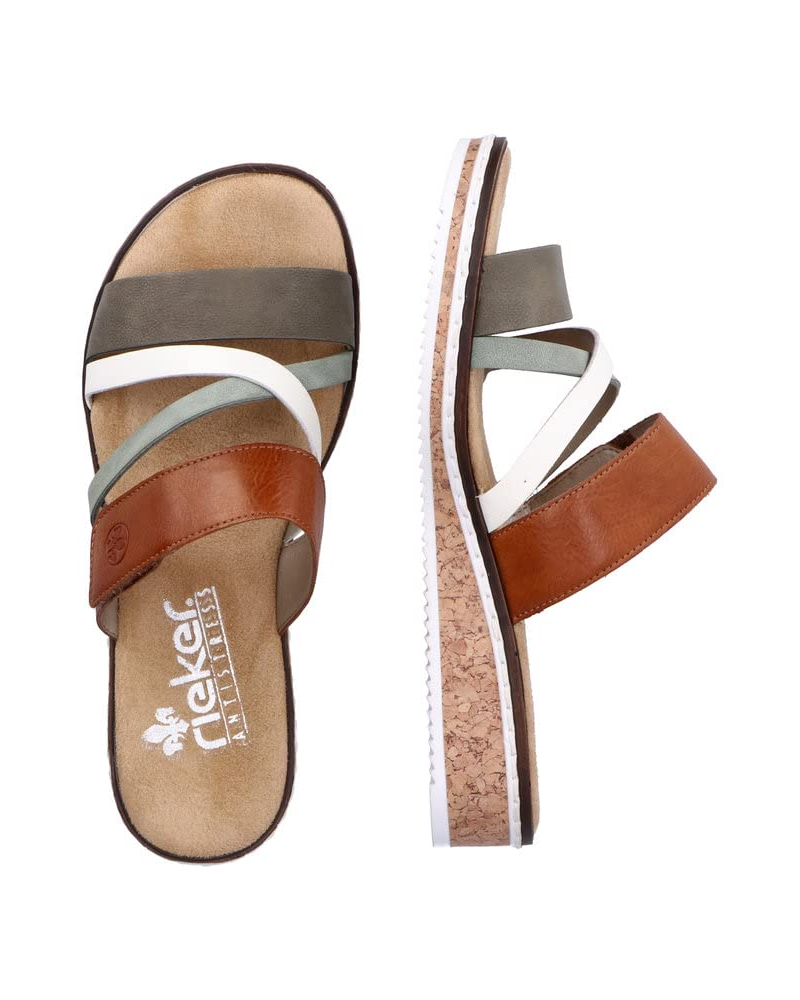 Tessa Women’s Wedge Mules – Faux Leather Slip-On Sandals with Soft Insole