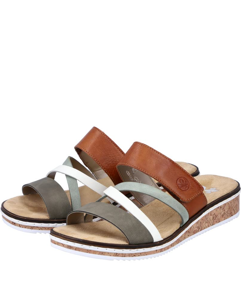 Tessa Women’s Wedge Mules – Faux Leather Slip-On Sandals with Soft Insole
