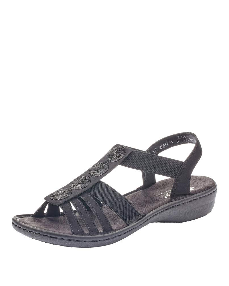 Marlowe Women’s Strappy Sandals – Faux Leather Soft Insole Summer Shoes