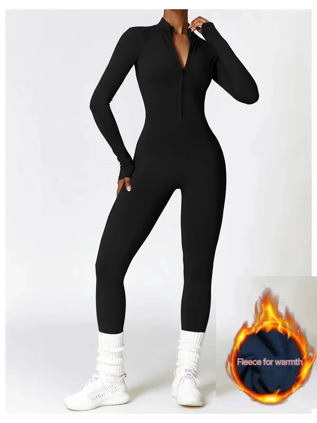 Eya Women's Winter Jumpsuit – Fleece Lined Stretch Outdoor Activewear Suit