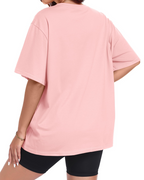 Megan Women’s Oversized Graphic Tee – V-Neck Loose Fit Casual T-Shirt