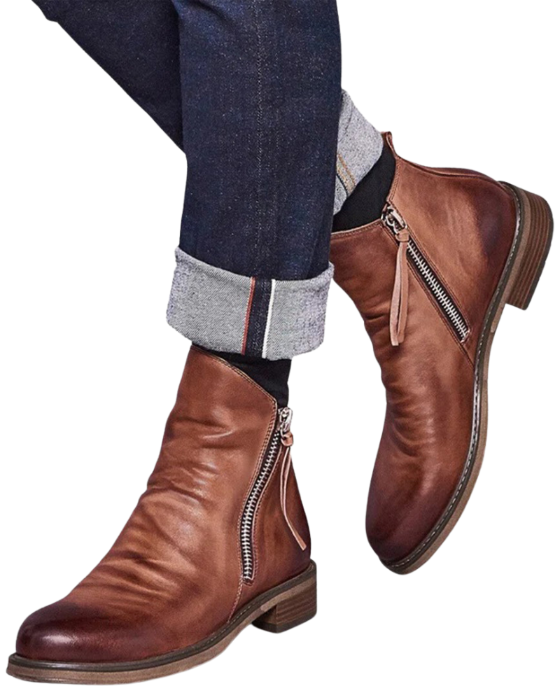 Daniel Men's Ankle Boots – Side Zip Modern Dress Boots for Everyday Wear