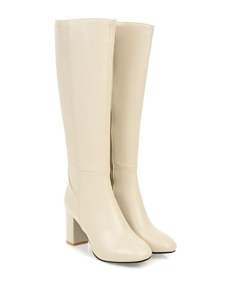 Paige Women's Zip Boots – Classic Block Heel Boots for Work and Everyday Wear