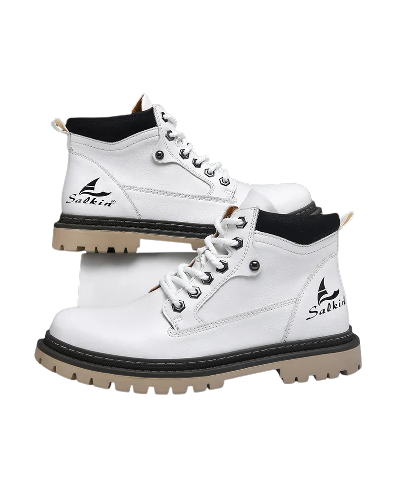 Ernie Men's Leather Boots – Genuine Leather Comfort Fit Everyday Boots
