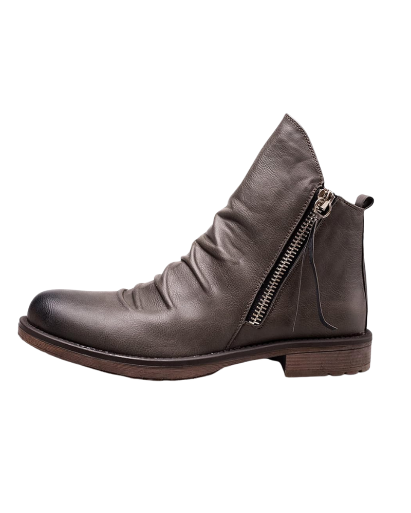 Daniel Men's Ankle Boots – Side Zip Modern Dress Boots for Everyday Wear