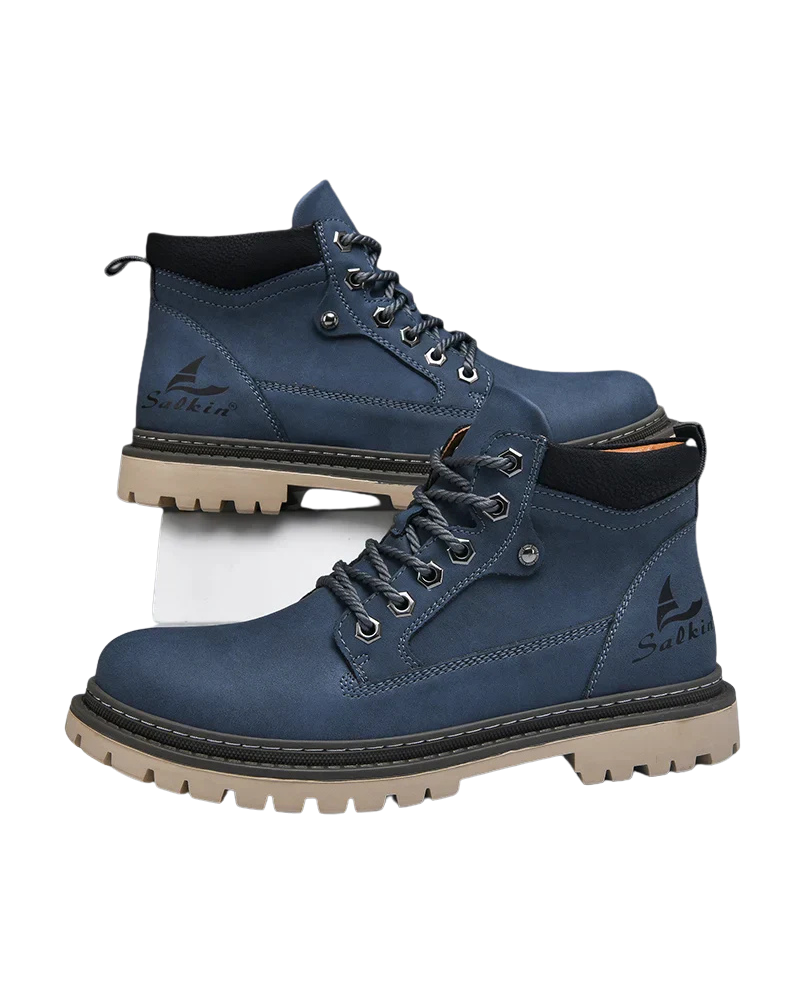Ernie Men's Leather Boots – Genuine Leather Comfort Fit Everyday Boots