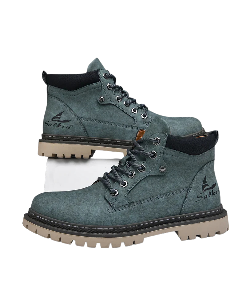 Ernie Men's Leather Boots – Genuine Leather Comfort Fit Everyday Boots
