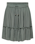 Ruby Women’s Mini Skirt – A-Line Viscose Skirt with Drawstring Waist