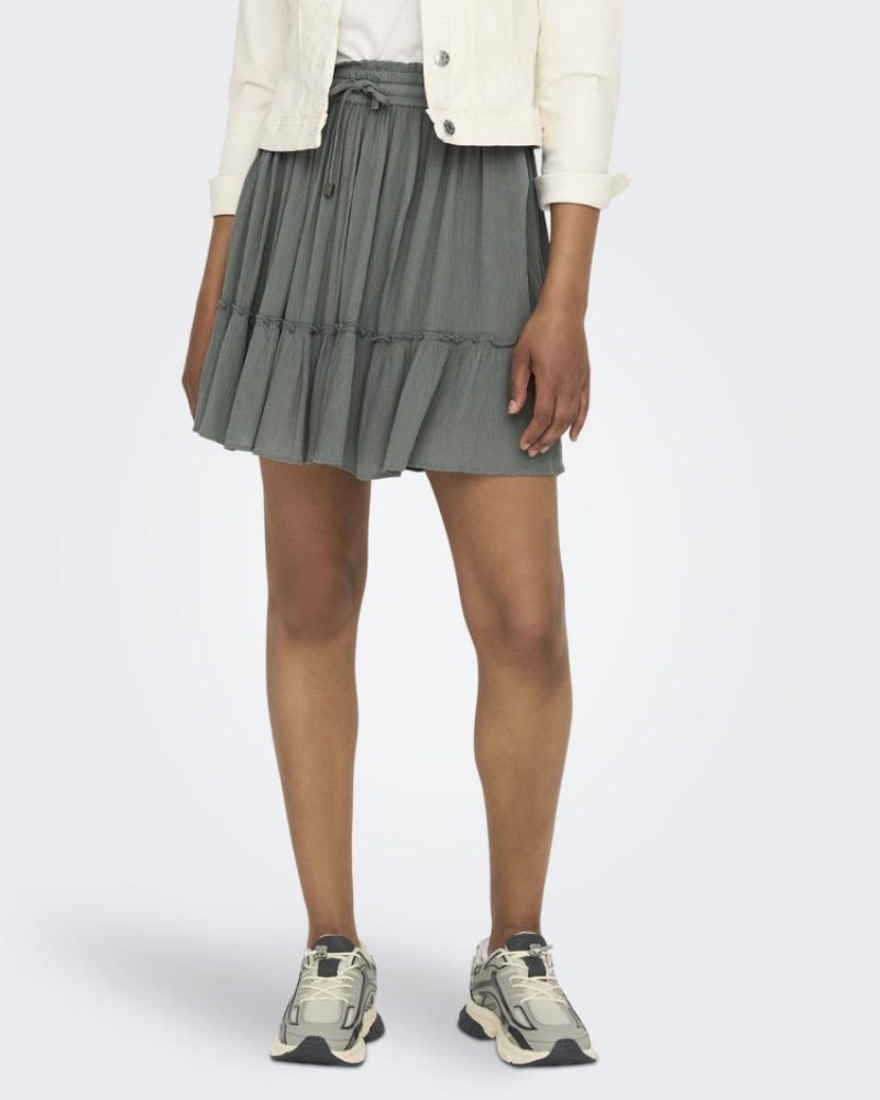 Ruby Women’s Mini Skirt – A-Line Viscose Skirt with Drawstring Waist