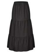 Ariana Women’s A-Line Midi Skirt – High Waist Ruffle Skirt with Pockets