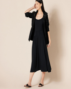 Nina Women’s Jersey Midi Skirt – Pull-On Stretch Skirt with Side Pockets