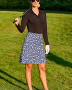 Layla Women’s Athletic Skort – Knee-Length Tennis Skirt with Shorts & Pockets