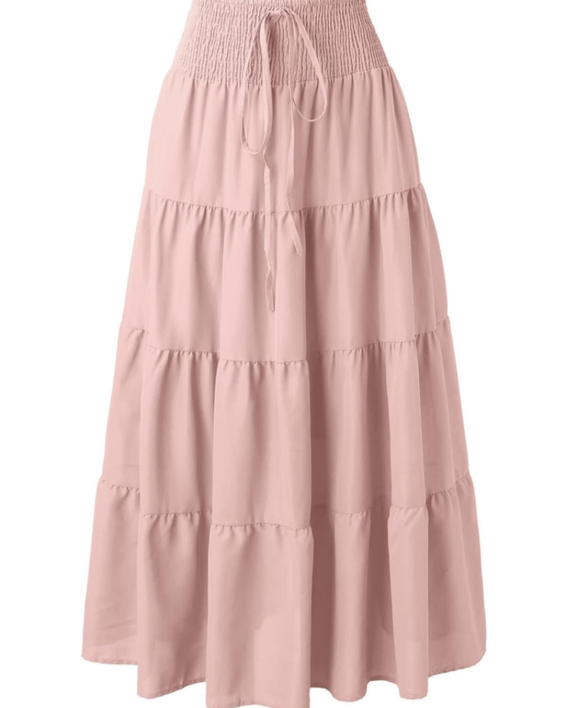 Amelia Women's 2-in-1 Maxi Dress – Bohemian Halter Style with Elastic Waist
