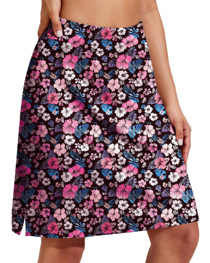 Layla Women’s Athletic Skort – Knee-Length Tennis Skirt with Shorts & Pockets
