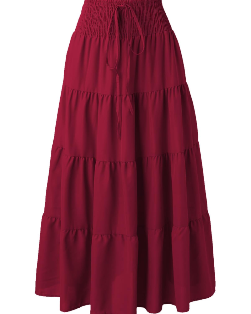 Amelia Women's 2-in-1 Maxi Dress – Bohemian Halter Style with Elastic Waist