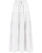 Zoe Women’s 2-in-1 Maxi Skirt – High Waist Chiffon A-Line Skirt Dress