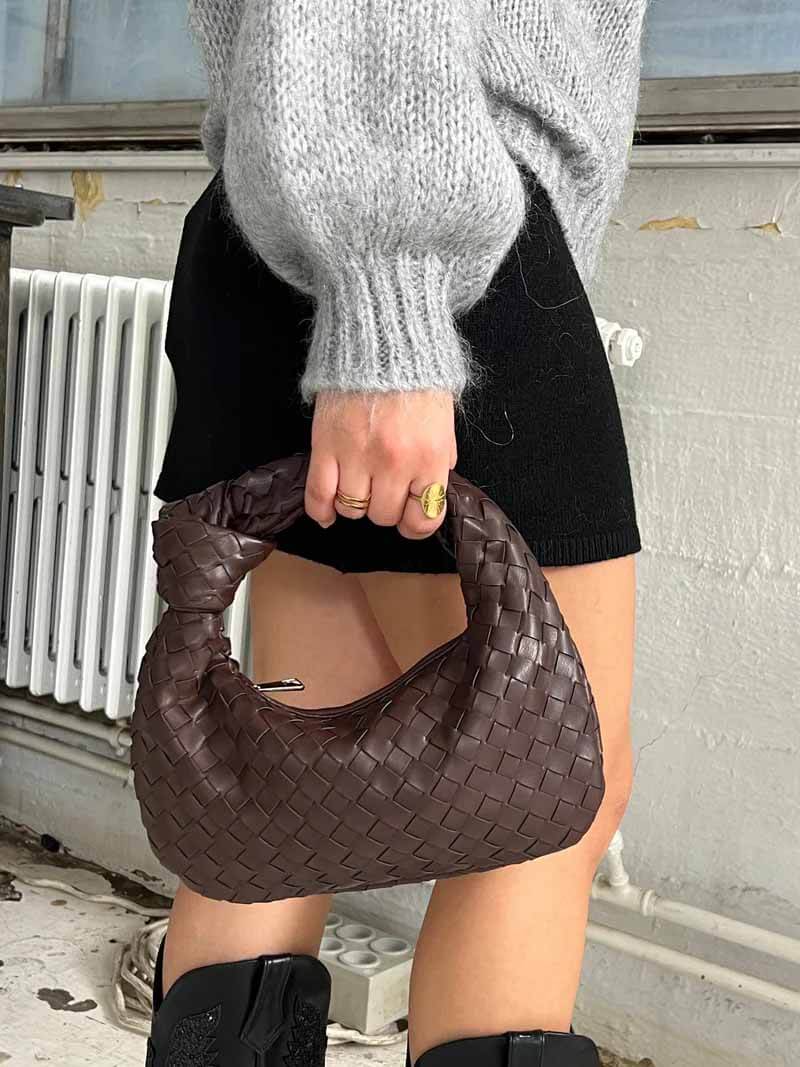 Soera Women's Mini Bag – Woven Handbag Compact Summer Beach & Evening Purse