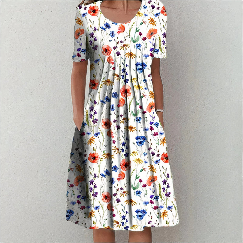 Ulla Women's Cotton Summer Dress – Breathable Elegant Lightweight Day Dress