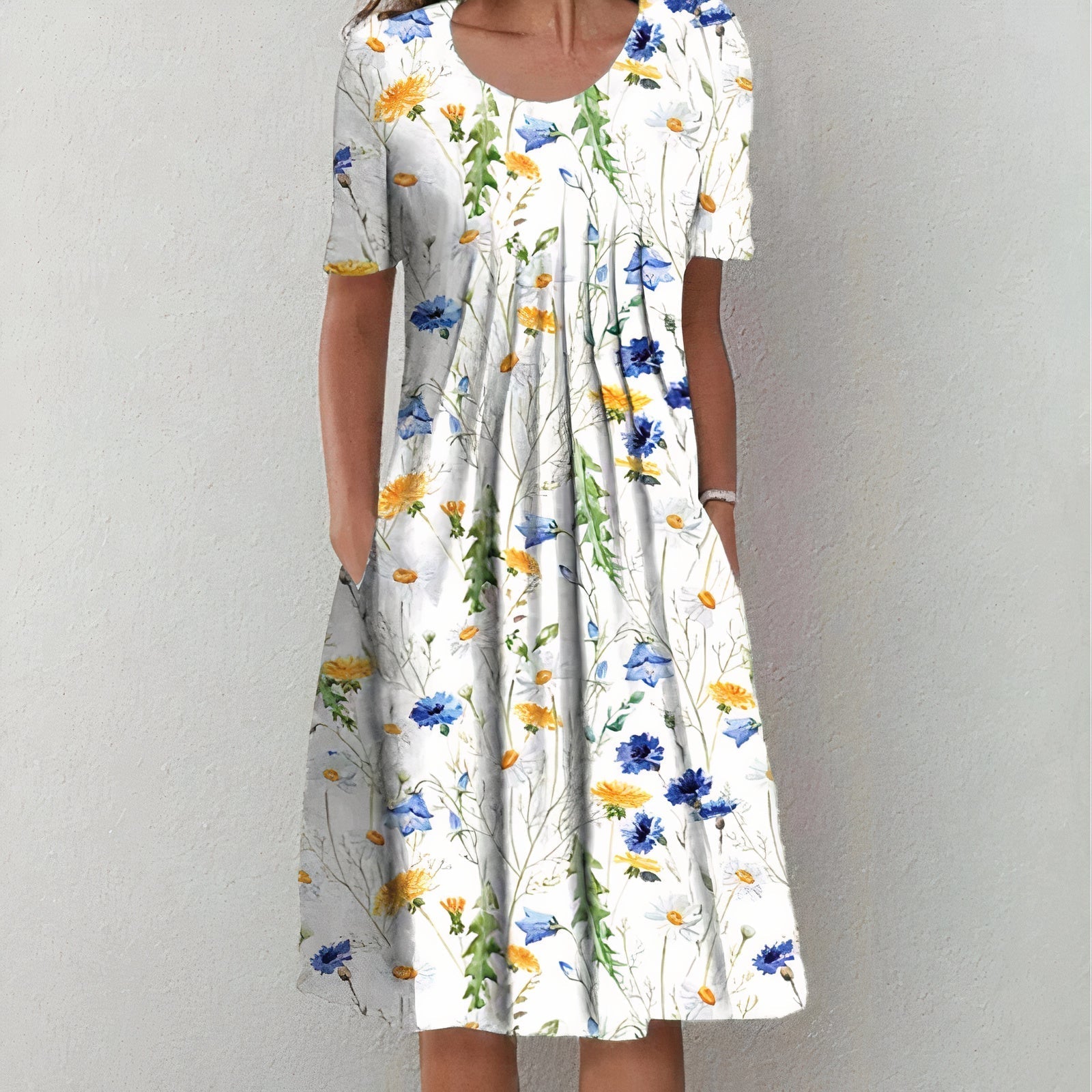 Ulla Women's Cotton Summer Dress – Breathable Elegant Lightweight Day Dress