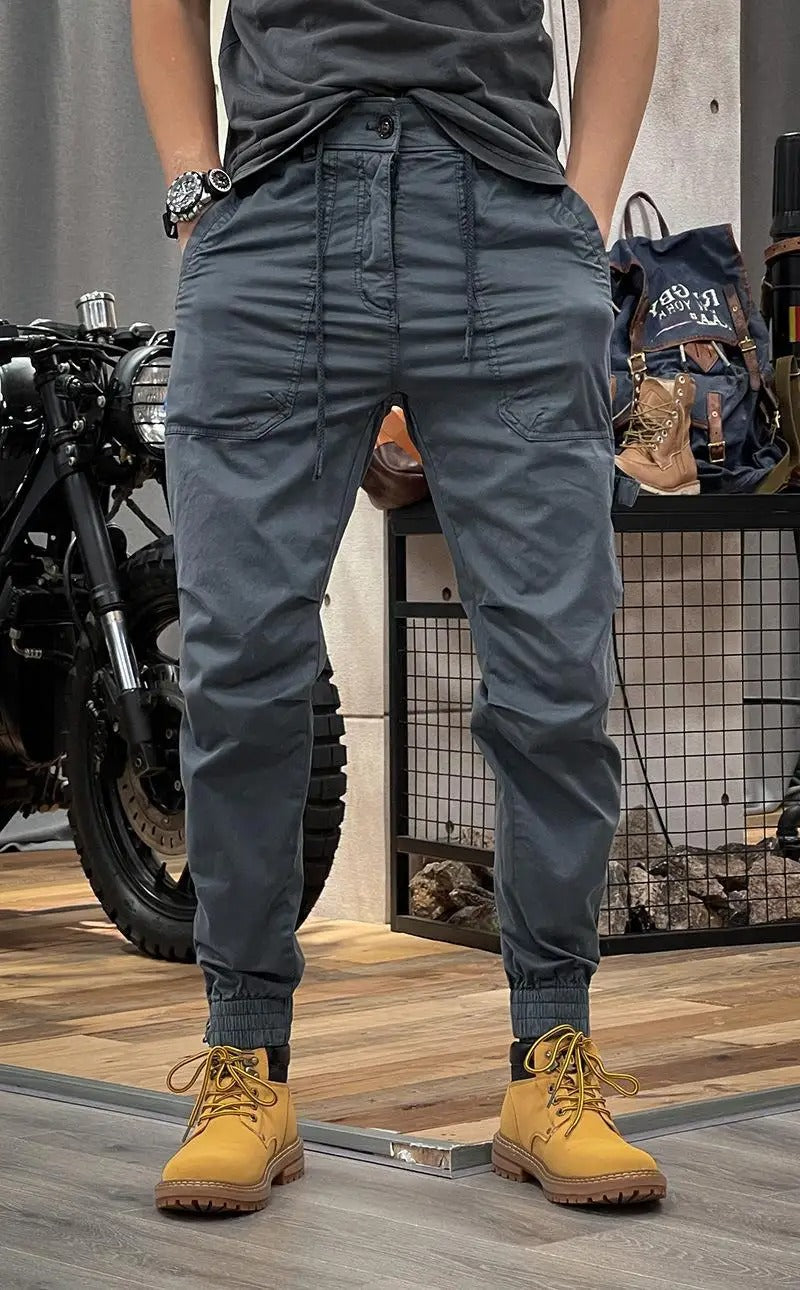David Men’s Cargo Pants – Stretch Spandex Trousers with Multi-Pocket Comfort Fit