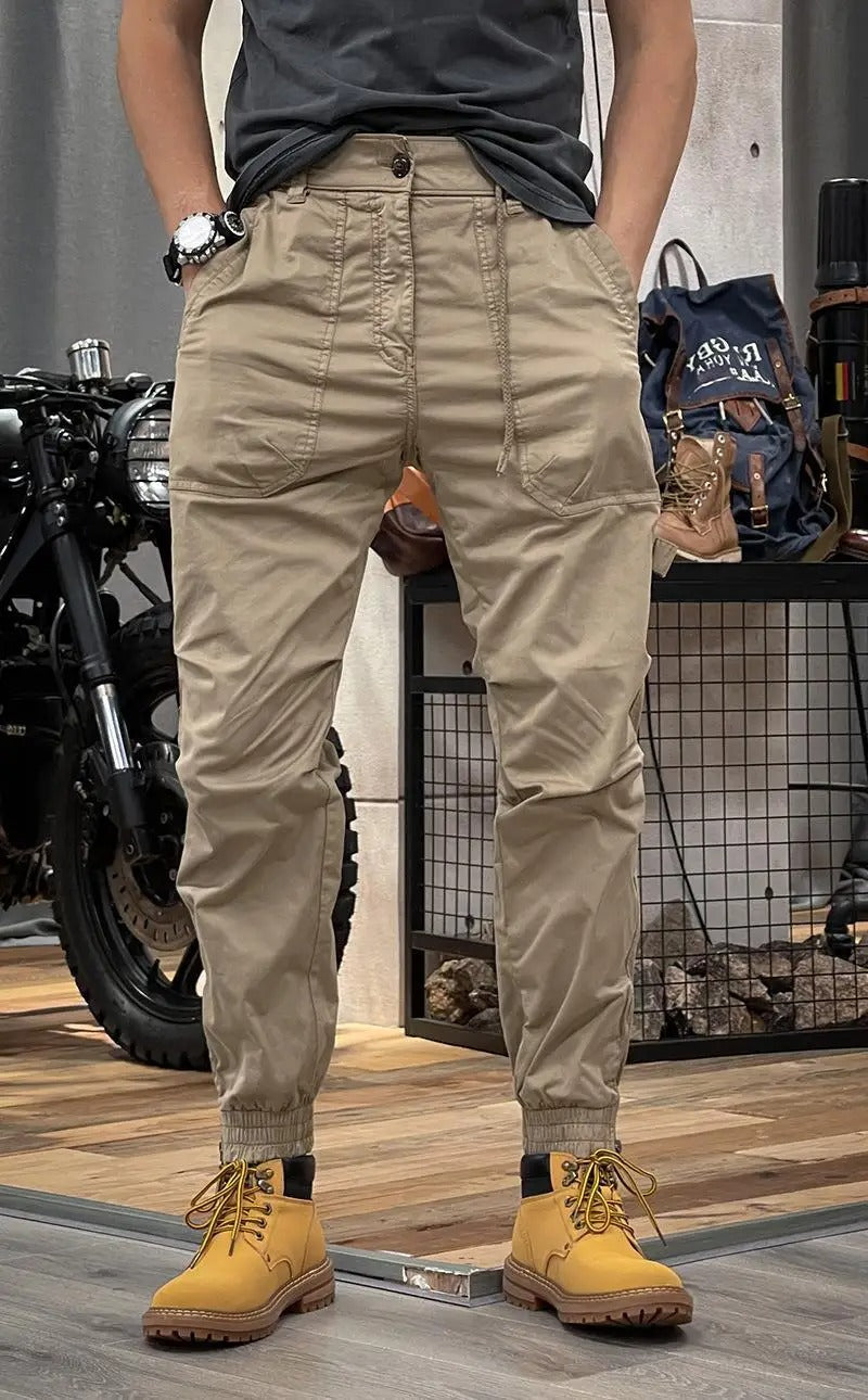 David Men’s Cargo Pants – Stretch Spandex Trousers with Multi-Pocket Comfort Fit