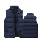 Hugo Men's Quilted Vest – Zip Front Insulated Bodywarmer with Side Pockets