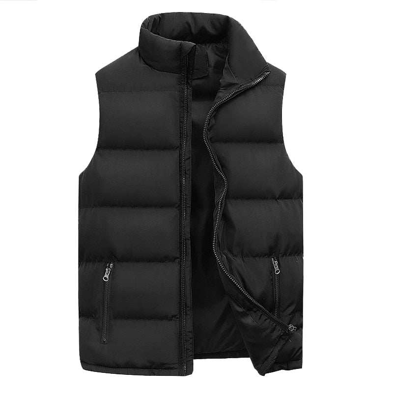 Hugo Men's Quilted Vest – Zip Front Insulated Bodywarmer with Side Pockets
